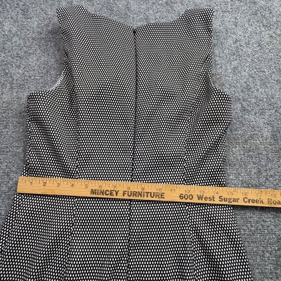 WHBM Dress Womens 12 Polka Dot Sleeveless‎ Flounce Ruffle Hem Sophisticated Work - Picture 9 of 13